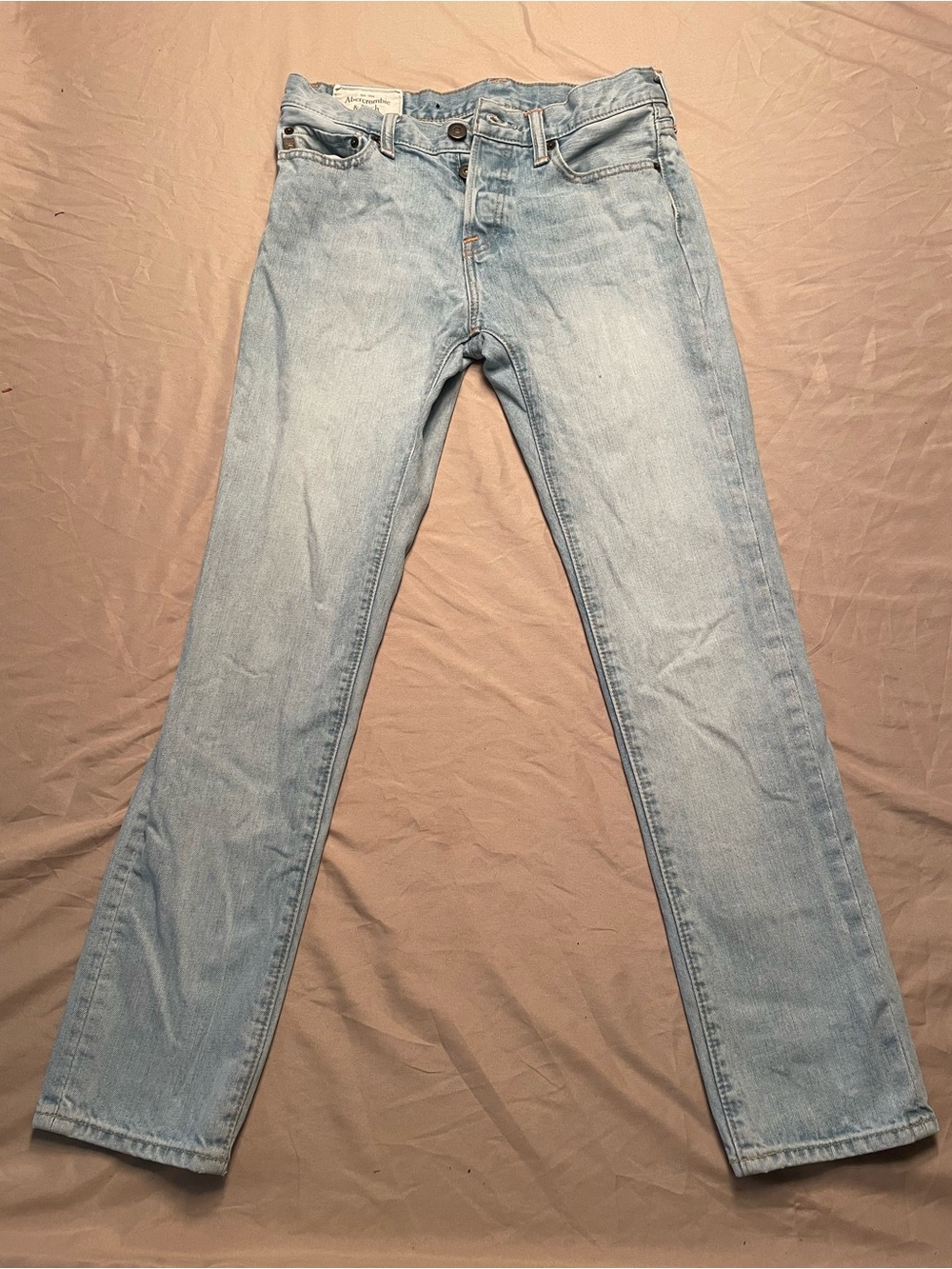 Abercrombie & Fitch Light Wash Blue Slim Straight Jeans Size 29 x 30
